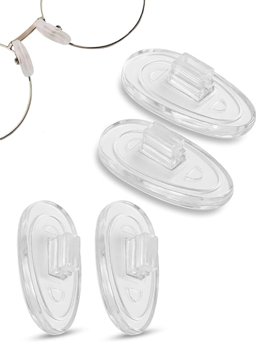 Brillen Neuspads | Premium kwaliteit zachte siliconen A-vormige neuspads voor brillen | 11mm schroefbare brilpads in 2 paar