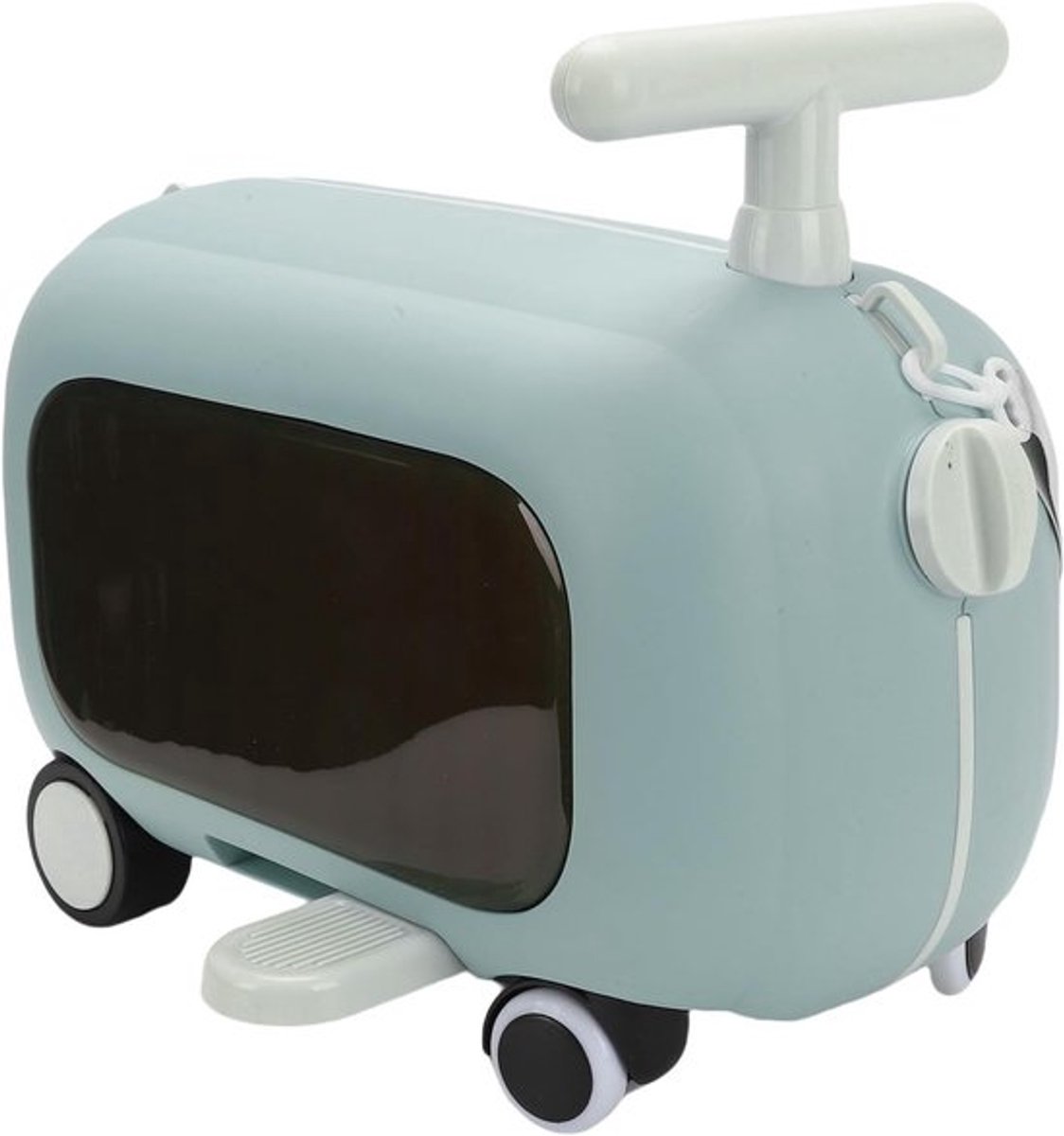 Kinderrugzak met Rijdfunctie, Opvouwbare Koffer met Pedalen, Ruime Reisbagage voor Peuters en Kinderen (Blauw)