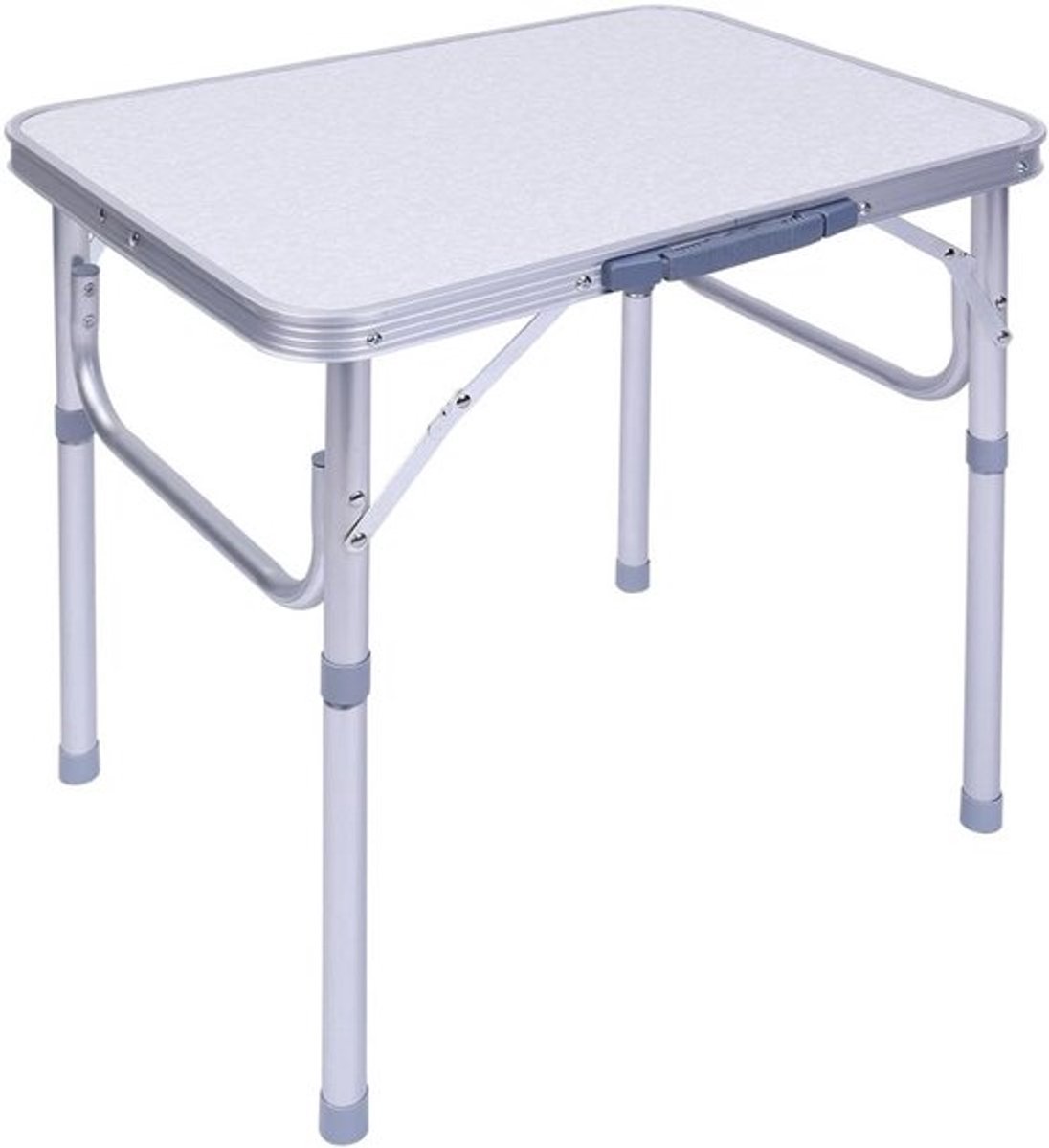 Opvouwbare Camping- en Tuintafel met Draaghandvat, Aluminium, Hoogte Verstelbaar van 25-56 cm, Ideaal voor Picknicks en Buitenactiviteiten