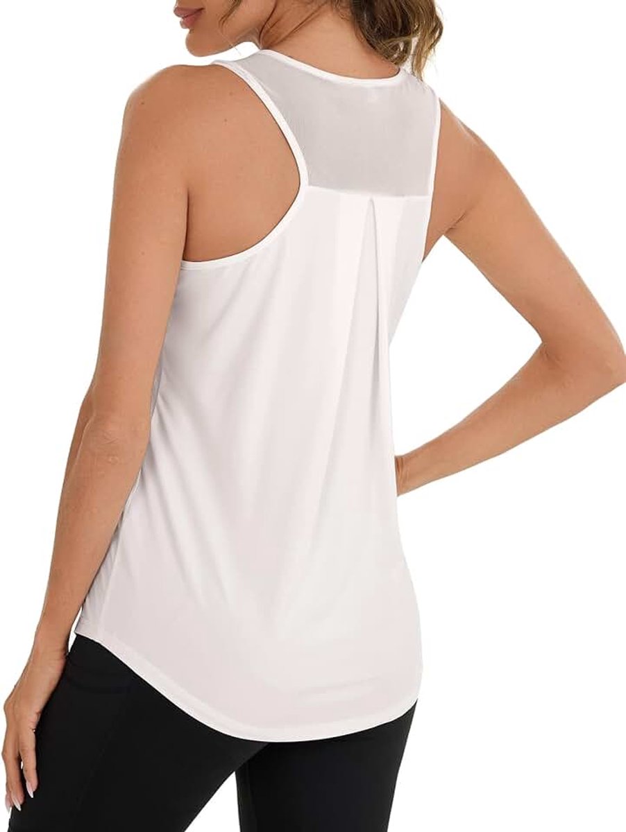 Sport-T-shirt voor dames, mouwloos, tanktop voor fitness, tanktop voor de zomer, chique en elegant, yoga-tops, ademend