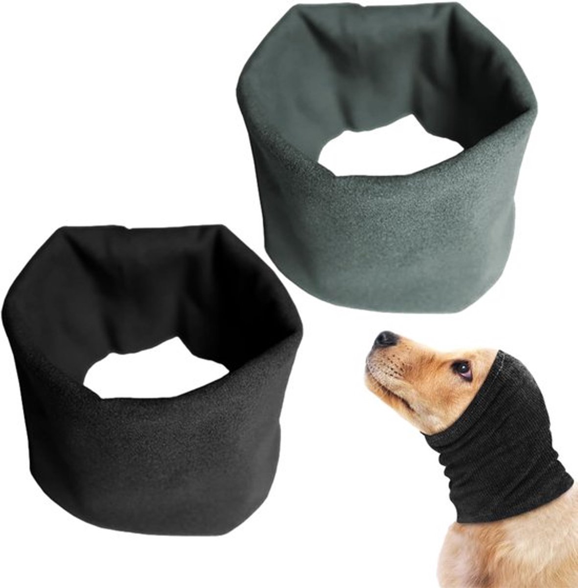 Oorkappen Warm - Oorbeschermers Huisdieren - Gehoorbescherming Honden - Zachte Oorkappen - Wasbaar Katoen - 2 Stuks 20x15 cm