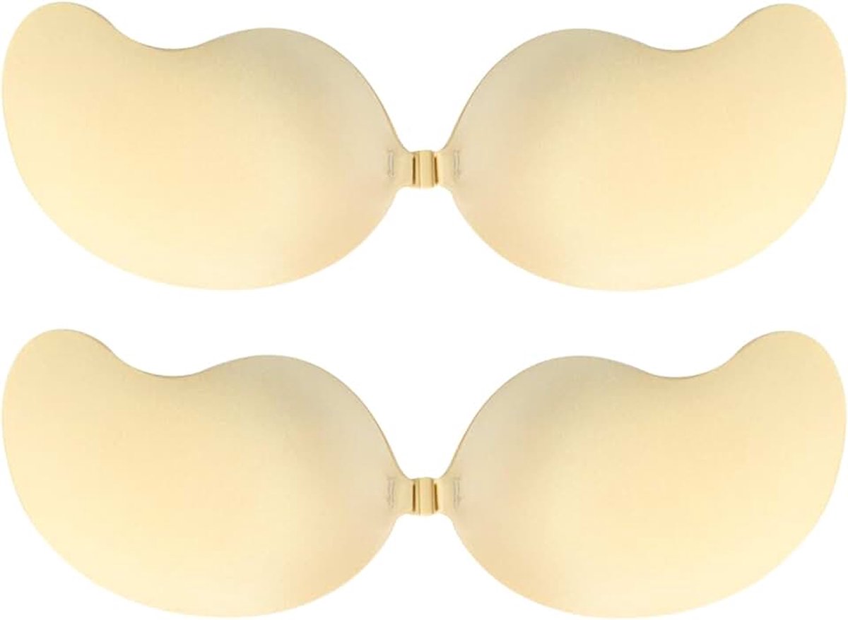 2 stuks kleverige strapless bh's, onzichtbare beha voor vrouwen, antislip siliconen zelfklevende beha's, rugloze push-up beha | Comfortabele kleefbeha's voor rugvrije jurken, goed ondersteunend, herbruikbaar met praktische reistas.