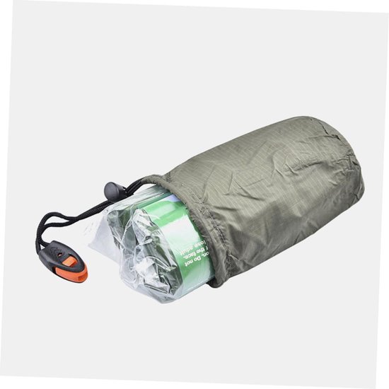Nood Slaapzak - Warmhouddeken Bivakzak - Kamperen Outdoor - Lichtgewicht Compact - 200x90cm - Groen — afbeelding 5