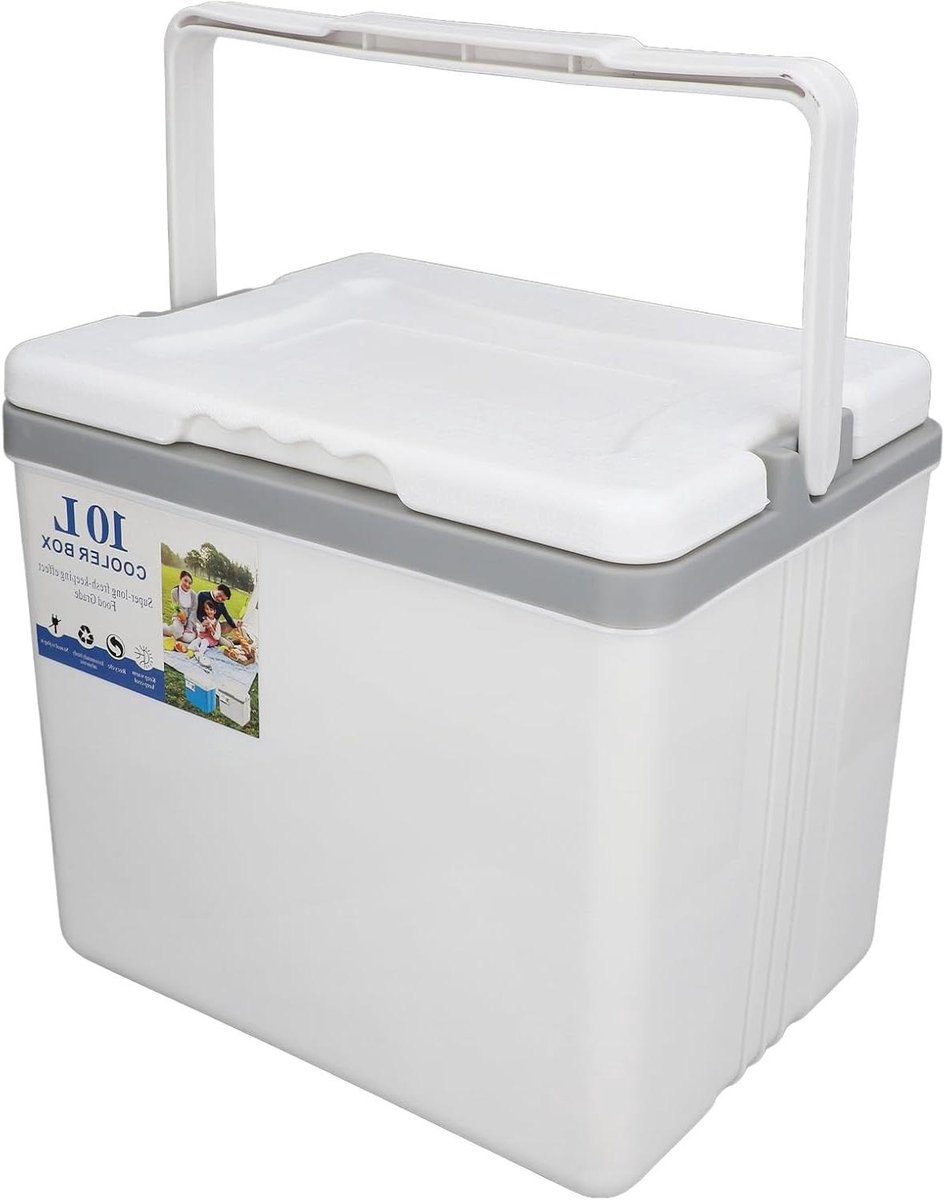 Koelbox 10 Liter - Isolatiebox Drinkkoeler - Buitenactiviteiten Opslag - Hygiënisch EPS Materiaal - 31 x 29 x 27 cm