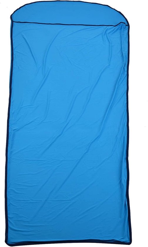 Slaapzakvoering - Reislaken - Kamperen Wandelen - Zeer Stretch - 200x80cm - Blauw — afbeelding 5