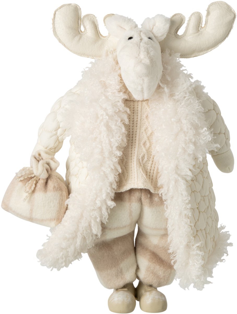 J-Line Eland met jas - polyester - beige/wit
