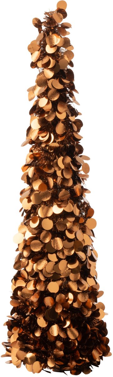 J-Line decoratie boom Sprankelend - polystyreen - bruin - medium