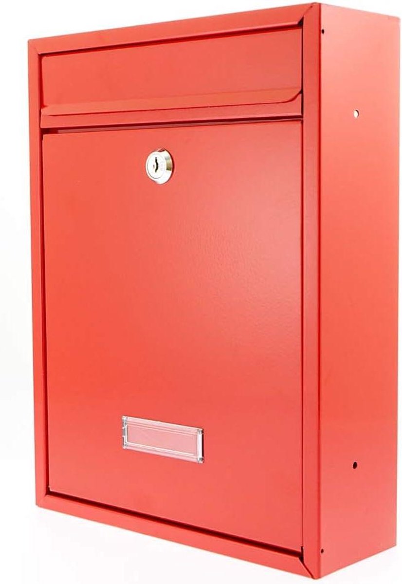 Brievenbus - Postbus Wandmontage - Post Ontvangen - Weerbestendig Ontwerp - 26x34x9cm - Rood