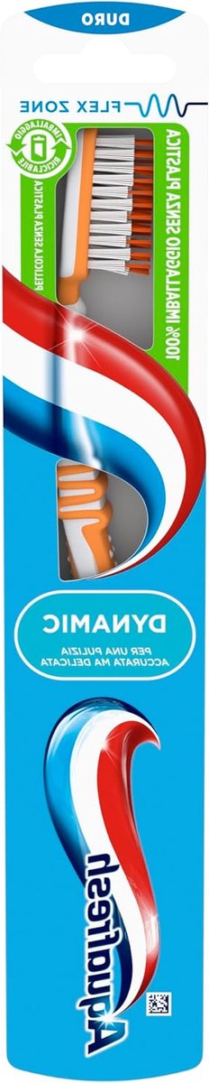 Dynamische Tandenborstel - Handtandenborstel Hard - Effectieve Plakverwijdering - Ergonomische Antislip Grip - Standaard Maat - Blauw