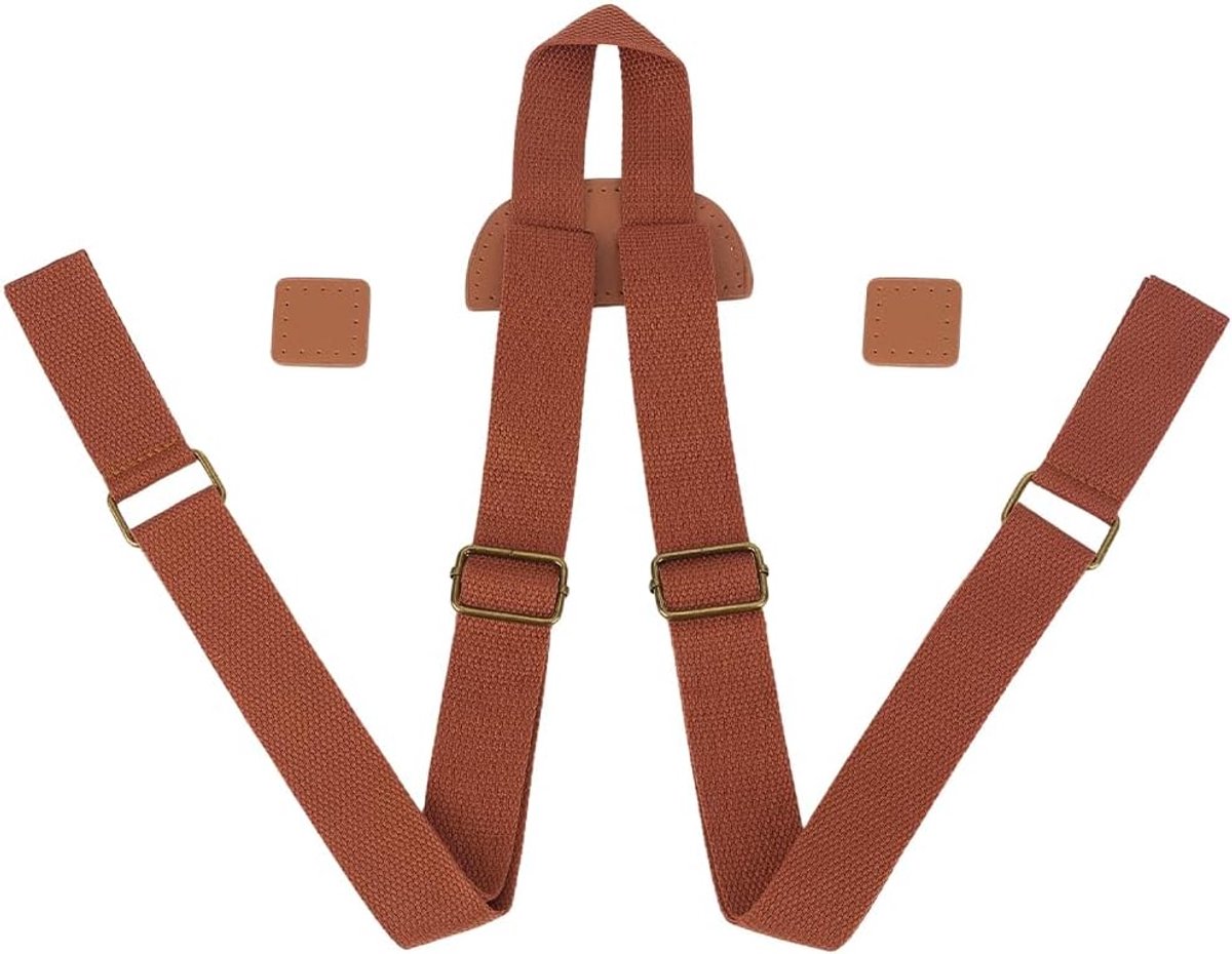 bruine canvas stoffen tas riem vervanging verstelbare schouder geweven crossbody riemen vintage effen kleur doek retro tassen riemen voor vrouwen mannen handtassen schooltassen