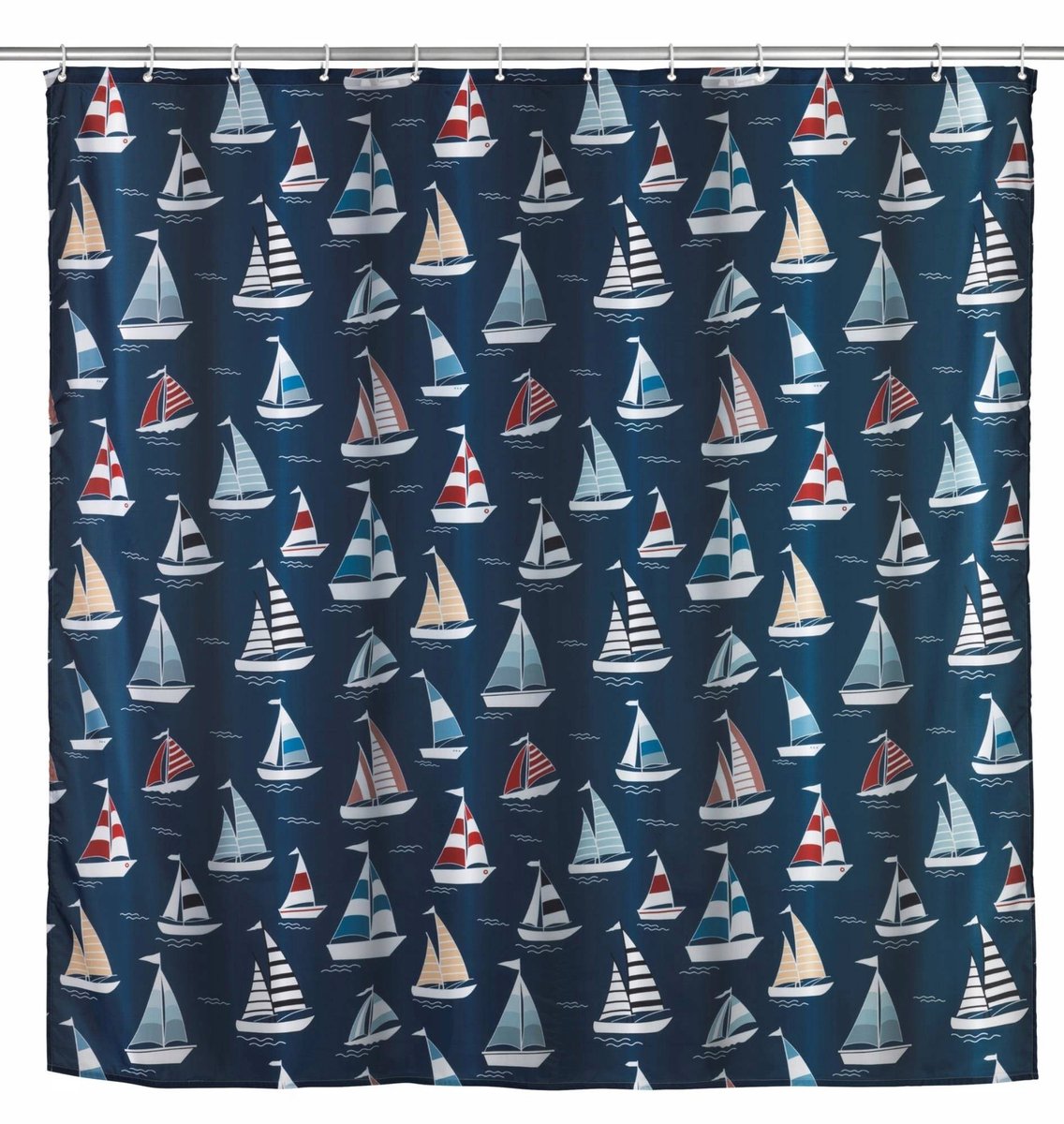 Wenko Regatta Douchegordijn 180x200cm Polyester - Zeilmotief