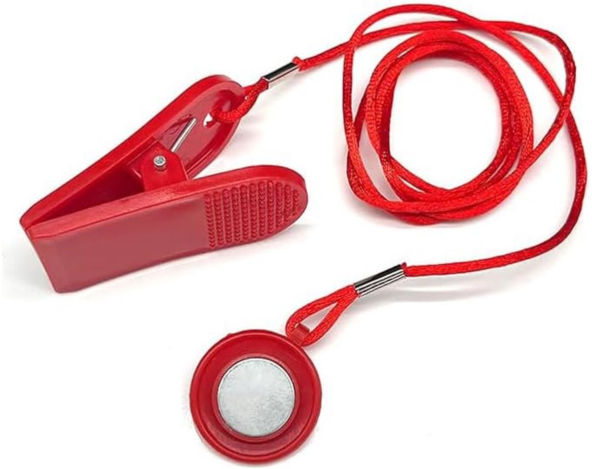 Loopband, loopband noodstop universele magneet veiligheidssleutel magneet beveiligingsslot loopmachine noodstop voor de meeste loopbanden rood 1,8 cm