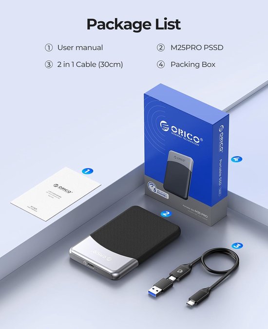 Externe SSD - Opslagstation - Snelle Data Transfer - 5Gbps Snelheid - 1 TB - Zwart — afbeelding 4