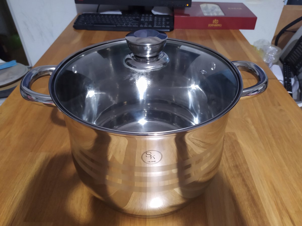 Grote RVS Pan 17.7L 30x25cm - Geschikt voor Inductie & Gas