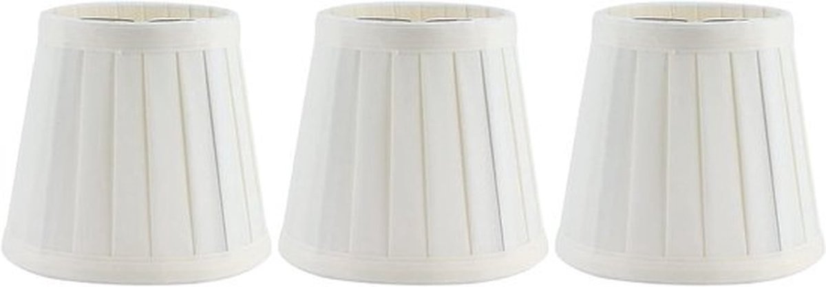 Kleine Lamp Schaduw - E14 Clip op Stoffen Lampenkap - Ploeg Witte Kroonluchter Vervanging Schaduw - Kaarsen Cliptype - Moderne Europeaan voor Thuis Hotel Ktv