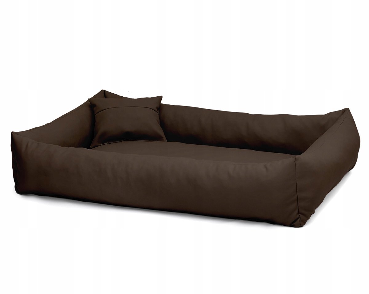 Luxe Hondenkussen Eco-leer Bruin 100x80cm - Comfort & Stijl