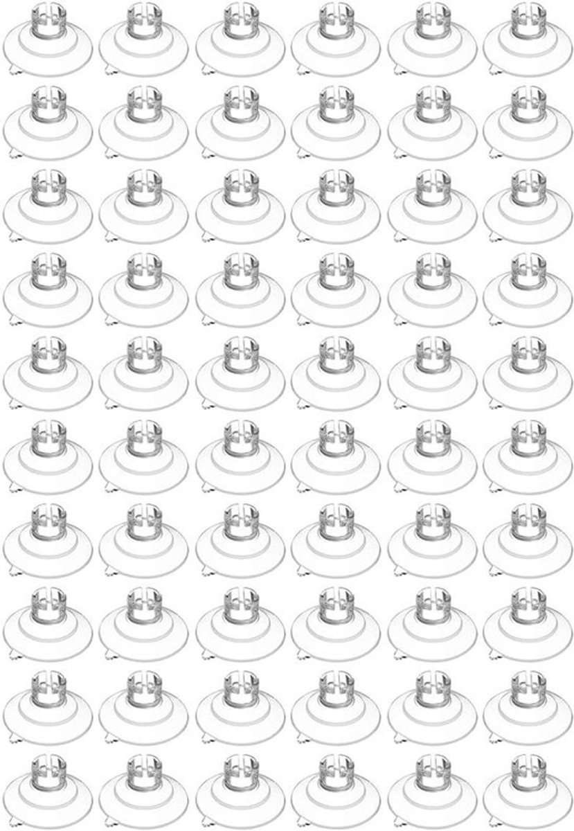 zuignap - beugel - kabelgroef - transparant - Diameter 30 mm - 60-pack - geschikt voor - dagelijkse woningdecoratie - vakantiefeest