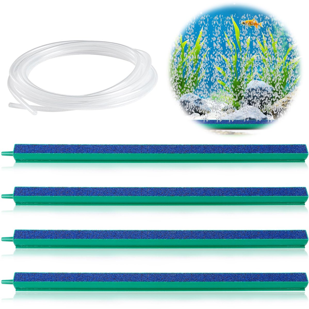 Aquarium luchtstenen staaf 30 cm aquarium luchtuitlaat aquarium zuurstof steen bruissteen met 2 m chlook voor grote aquaria