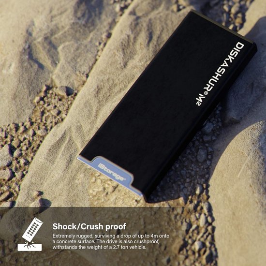 Externe SSD - Draagbare Opslag - Veilige Data Opslag - PIN Verificatie - 1 TB - Zwart — afbeelding 3
