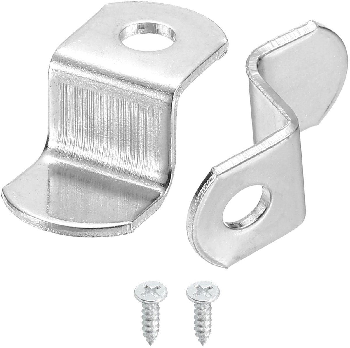 10 stuks 3/8" offset canvas clips, fotolijst, spiegelclips, Z-vorm, canvas schilderijmontage, clips met 1 montagegat met schroeven, zilver