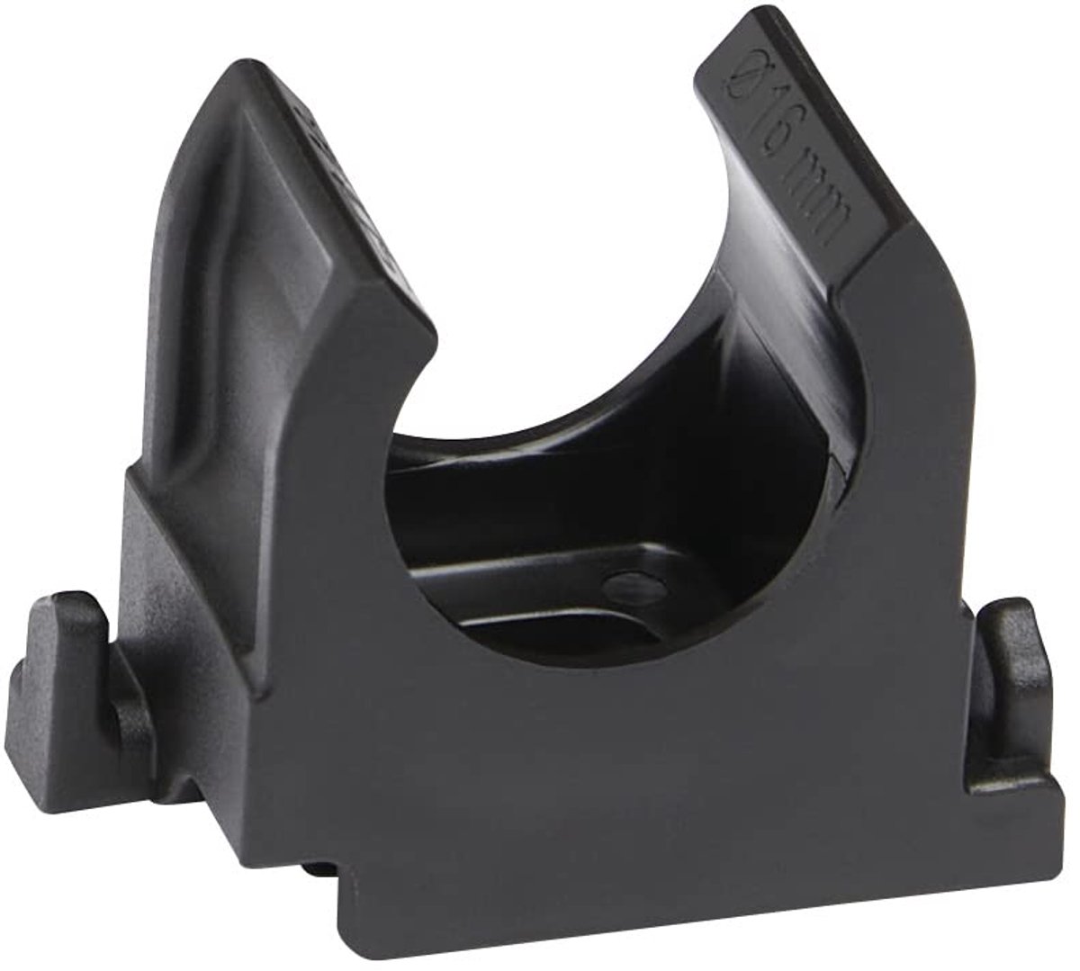 kunststof buisclip, zwart, 10 mm, 50 stuks, klemmschelle, buisklem, UV-bestendig
