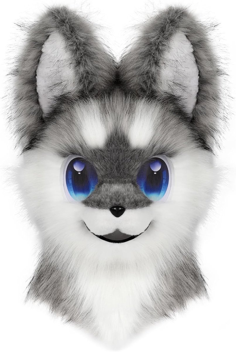 Masker Harig Fursuit Pluche Hond Vos Maskers voor Halloween Feesten Cosplay Kostuum Accessoire