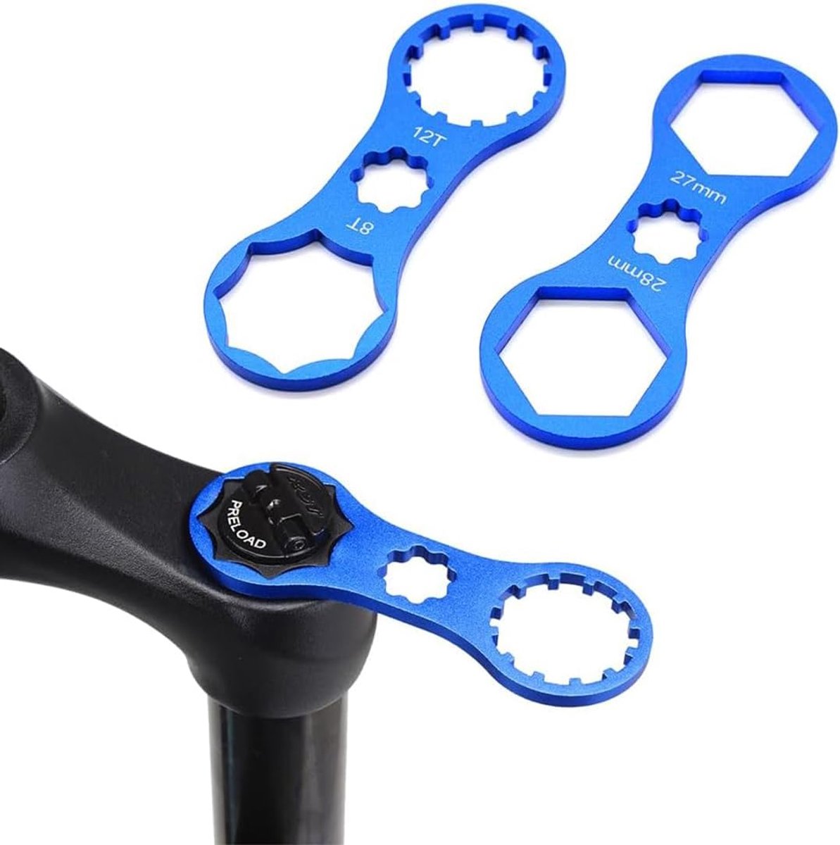 2 stuks fietsvork-reparatie, fiets voorvork remover sleutel, vorkdop voor verwijderen van de moersleutel, voor XCR XCT XCM RST