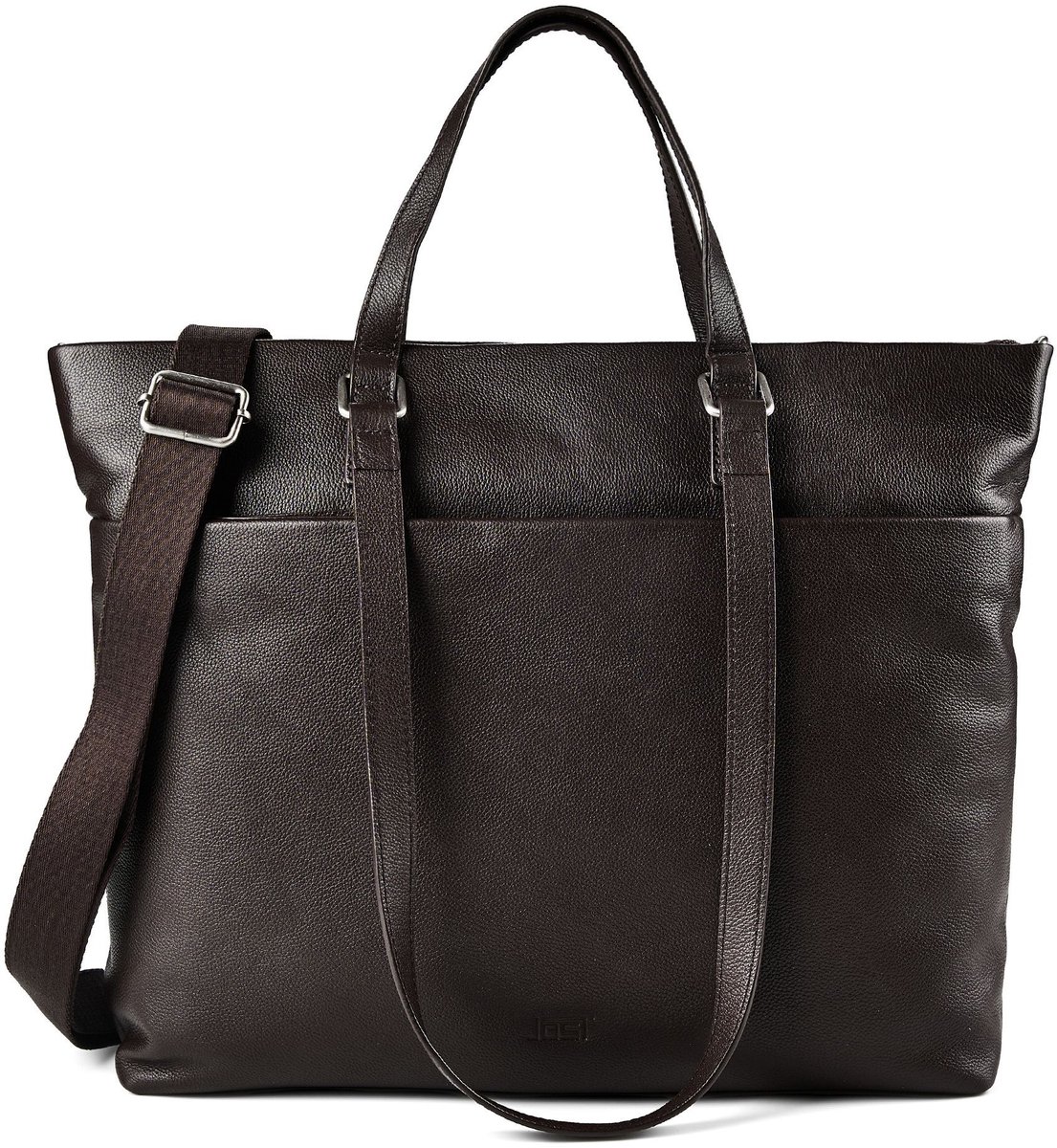 JOST Leren business tas shopper met laptopvak Lysa Business Shopper Brown donkerbruin