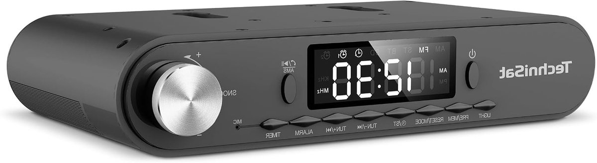 Keukenradio - Onderbouw radio - Muziek luisteren - Met werklicht - 5W speaker - Antraciet