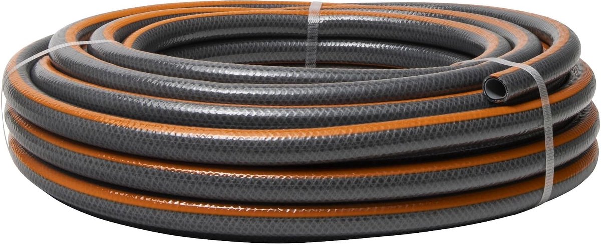 Tuinslang Versterkt - Water Slang - Buiten Bewateren - Knikbescherming 200 g/m² - 15 mm - Grijs Oranje – foto 4
