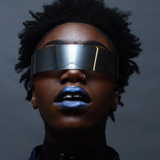 Futuristische Cyberpunk Zonnebril Randloos Unisex voor Feest en Cosplay — afbeelding 5