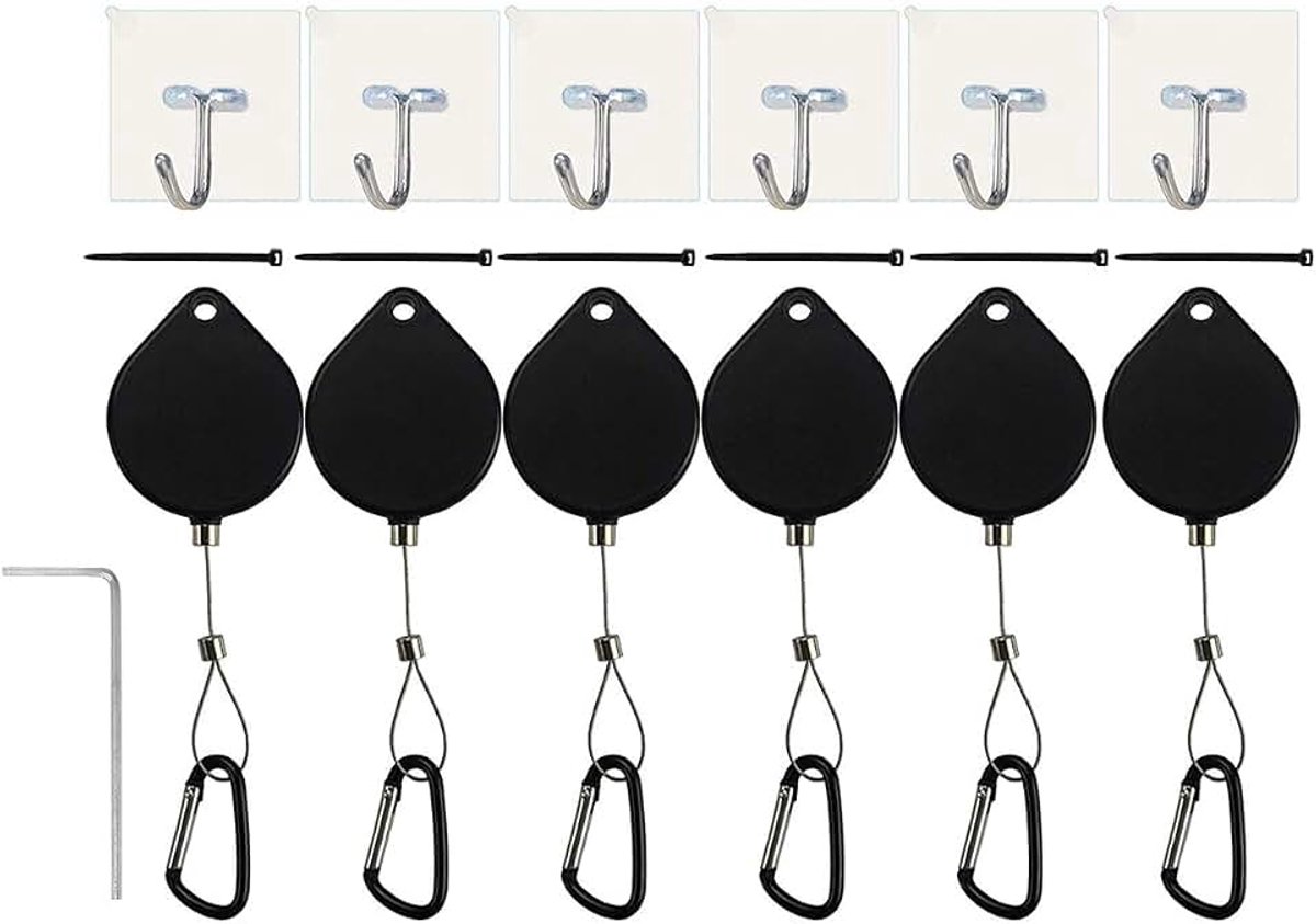 Accessoires, kabelbeheer, 6 stuks, boorvrij, intrekbaar plafondophangsysteem voor HTC Vive/HTC Vive Pro Virtual Reality/Oculus Rift/Playstation VR/Microsoft MR