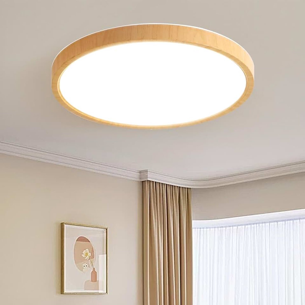 Ultradunne plafondplafondlamp, 24 W, 3000 K/4000 K/6000 K, verstelbaar, rond, voor woonkamer en keuken
