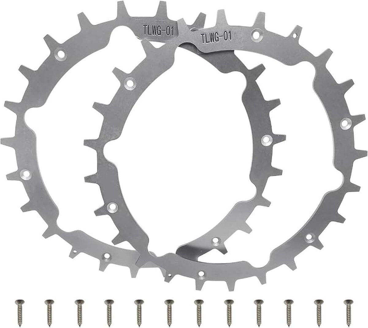 Rvs grasmaaier spikes voor Gardena Sileno City robotmaaiers, 212 mm robotmaaier wielspikes met 12 stuks schroeven, tractieverbetering voor Gardena robotmaaier