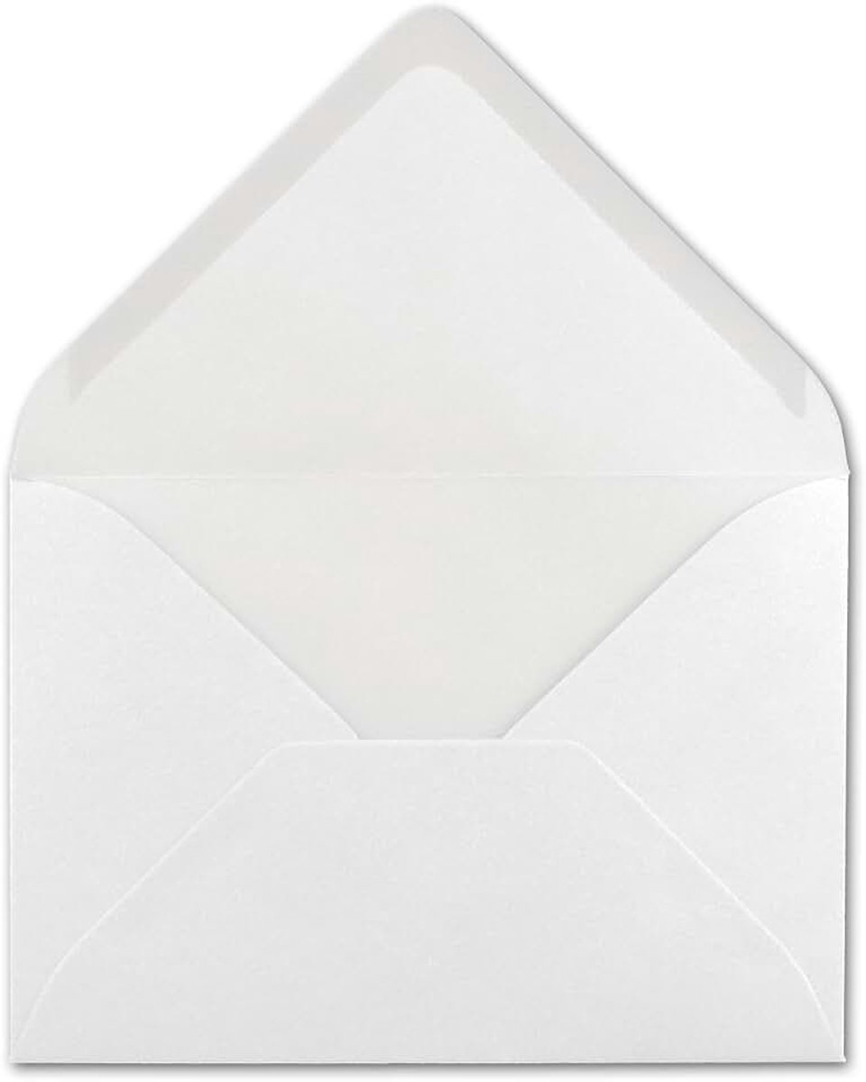B6 enveloppen - kleur: wit - afmetingen: 120 x 180 mm - natte kleeflaag met puntenslijper 50 Umschläge Hoogwit - B6