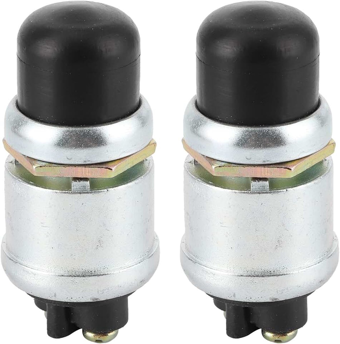 2 stks Hoorn Motor Start Schakelaar Boot Start Schakelaar SPST Drukknop Starter 50A 12 V Fit voor Auto Boot, Reserveonderdelen voor boten, jachten