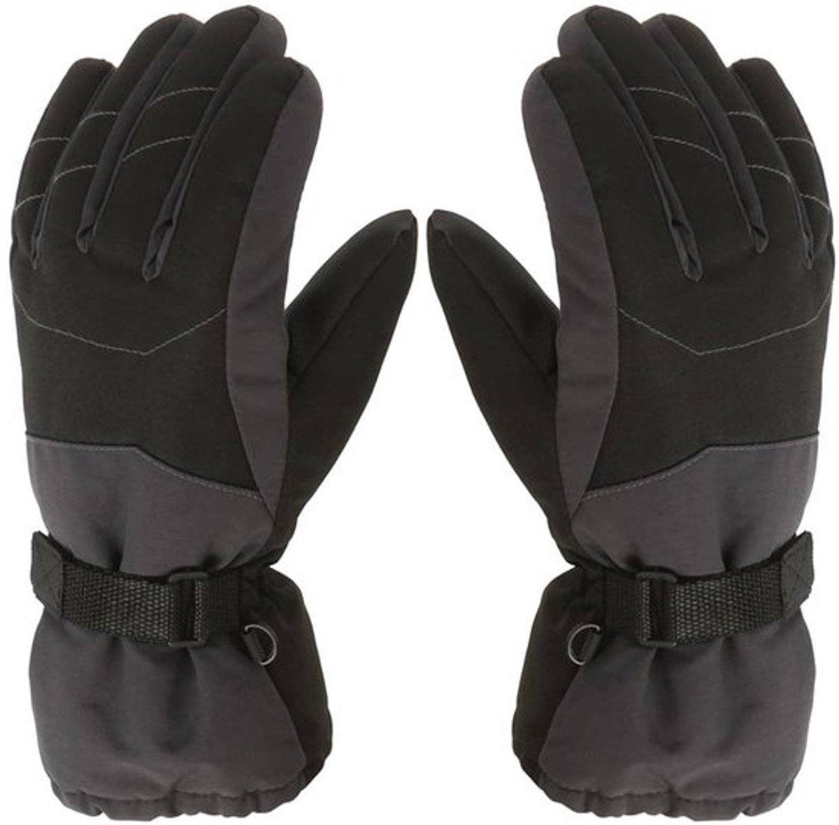 Ski Handschoenen Kinderen - Winddicht en Warm - Zwart - Geschikt voor Wintersport - 12-16 Jaar - Ideaal voor Skiën en Snowboarden