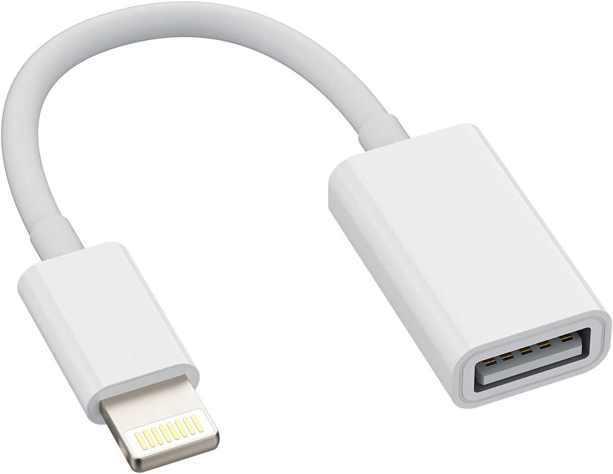 USB Adapter - USB Kabel - Data Overzetten - USB 2.0 Standaard - 10 cm - Zwart