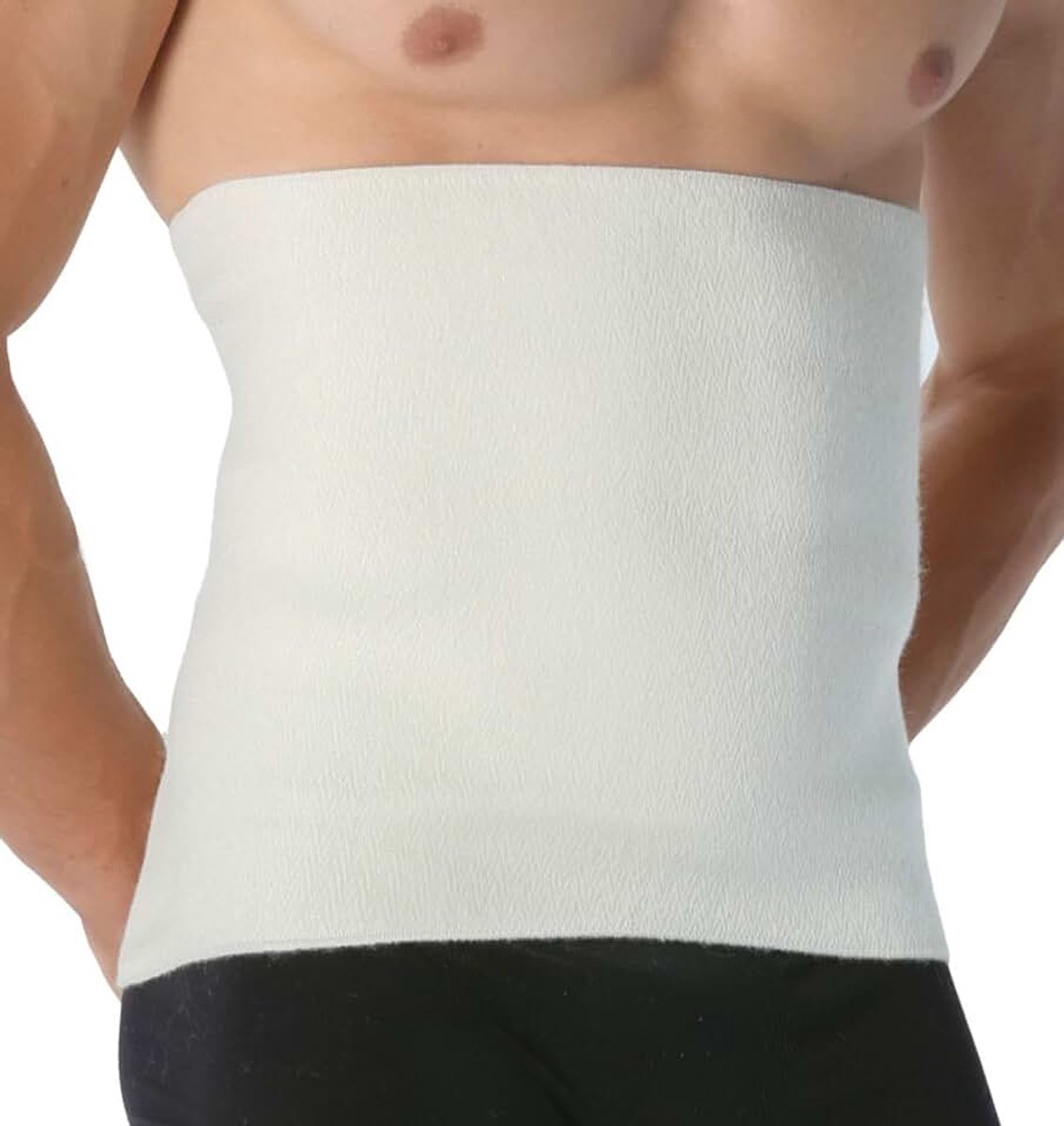 - (Witte, XXXL buikwegriem, nierwarmer voor heren, buikband van wol, rugwarmer, niergordel, buikgordel, buikband, dames, unisex, thermisch, elastisch)