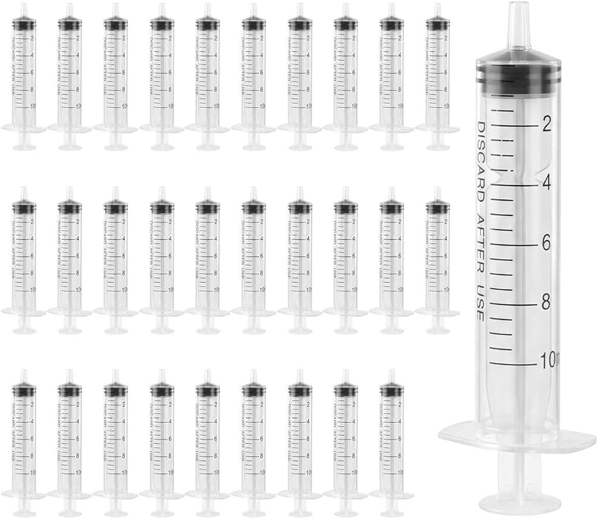 30 Stuks 10ml Colostrum Spuit, Naaldloze Kunststof Spuit voor Laboratoria | Herbruikbare Doseerspuit voor Wetenschappelijke Laboratoria, Huisdier Voeding, Lijm Applicator, Plantenbewatering