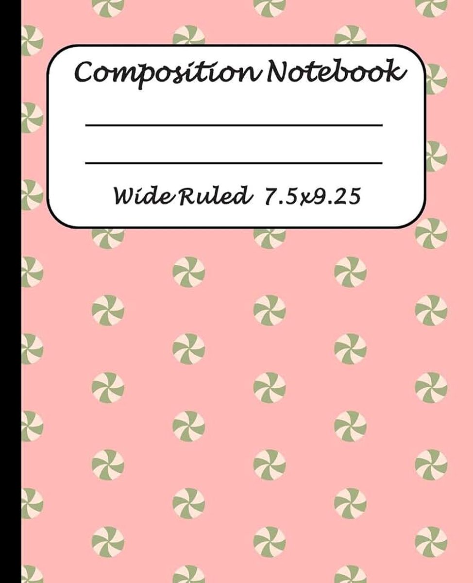 Ruled Composition Notebook: Wide Ruled Line Paper Journal Notebook: Blank lined Writing book Workbook for Elementary school kids Teens Elderly