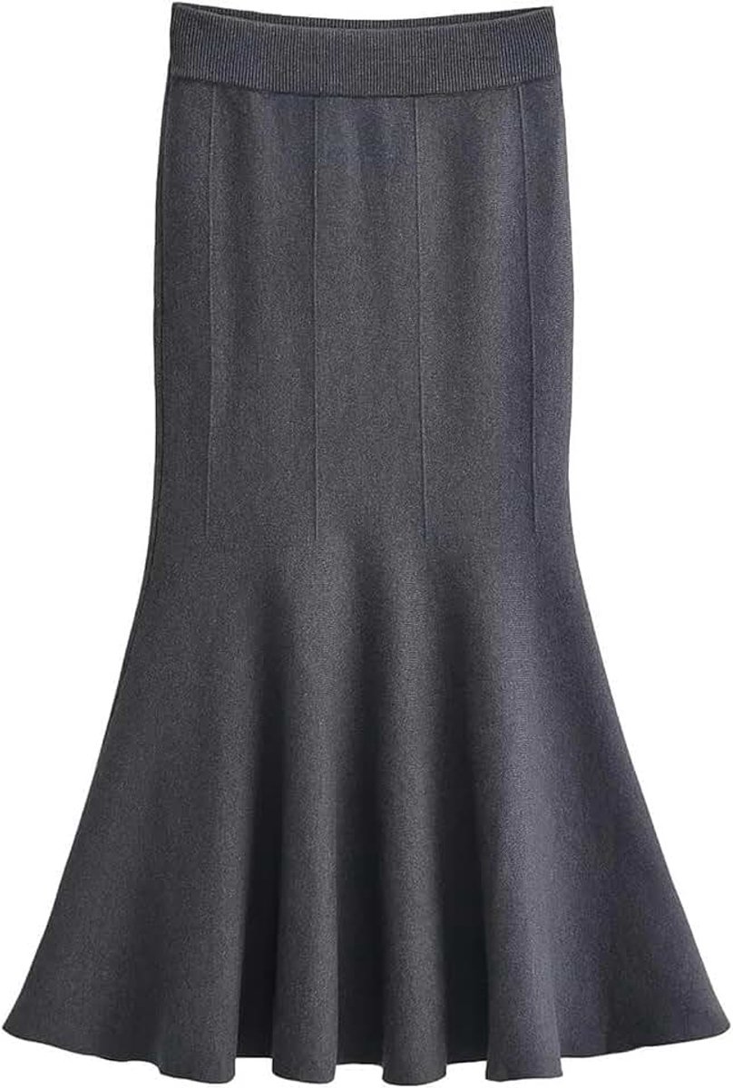 Lange rok met visstaart voor dames, sexy voor herfst en winter, met elastisch zitvlak, nauwsluitende rok met hoge taille