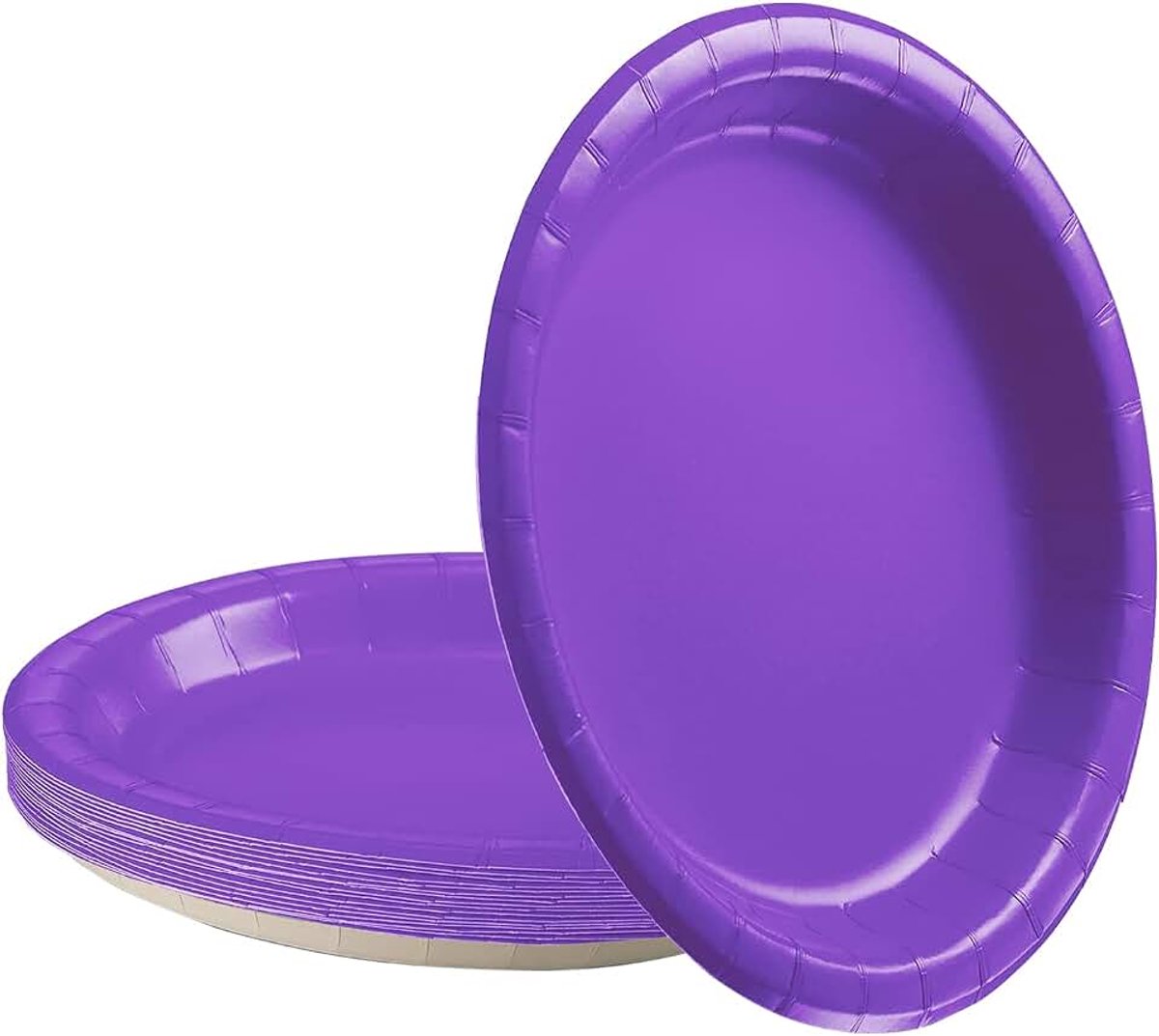 16 Stks Donkerpaarse Party Papieren Borden 7 inch, Donkerpaars Party Servies Decor Donkerpaarse Papieren Platen Wegwerp Dessert Plaat voor Kinderen Volwassenen Kerst Halloween Feesten Levert