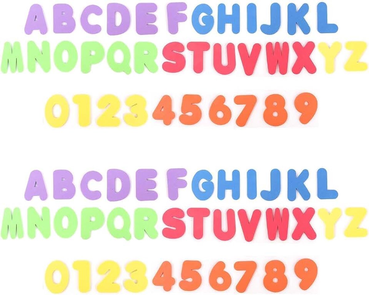 72 Stukken Alfanumerieke Schuimstickers, Kinderbadkamers, Zachte Letterschuimstickers, Verlichtingstraining.