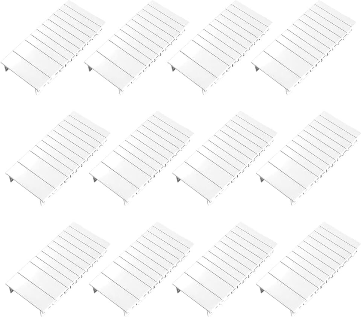 12 zekeringkastafdekking, afdekplaten, afdekstrips, zekeringkast, compatibel met F-Tronic, Hager, Hensel en andere modulesleuven. Zekeringkast bekleding, blinde afdekking