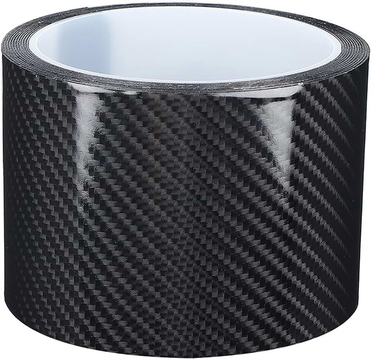 Instaplijsten stickers randbescherming, koolstofvezel plakband koolstoffolie 6D zwart zelfklevende autofolie autodeur randbescherming motorfiets DIY (7 cm x )