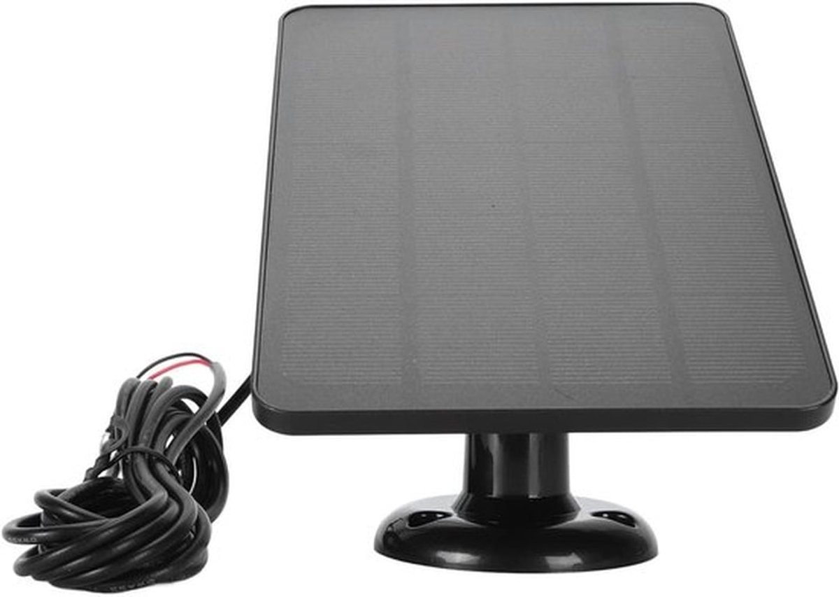 Zonnepaneel 10W voor Beveiligingscamera's, Waterdicht en Verstelbaar, Geschikt voor Deurbellen en Camera's met 9,8 ft Kabel
