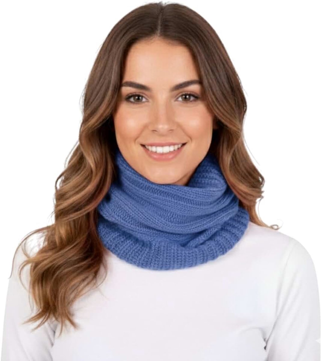 Halsdoek voor dames en heren, gemaakt in Italië, sjaal, ring, kasjmier, winter, uniseks, merinowol, zwart, grijs, wit, beige, warm, eenheidsmaat, pashmina, schouderdoek, Jeans, Eén maat