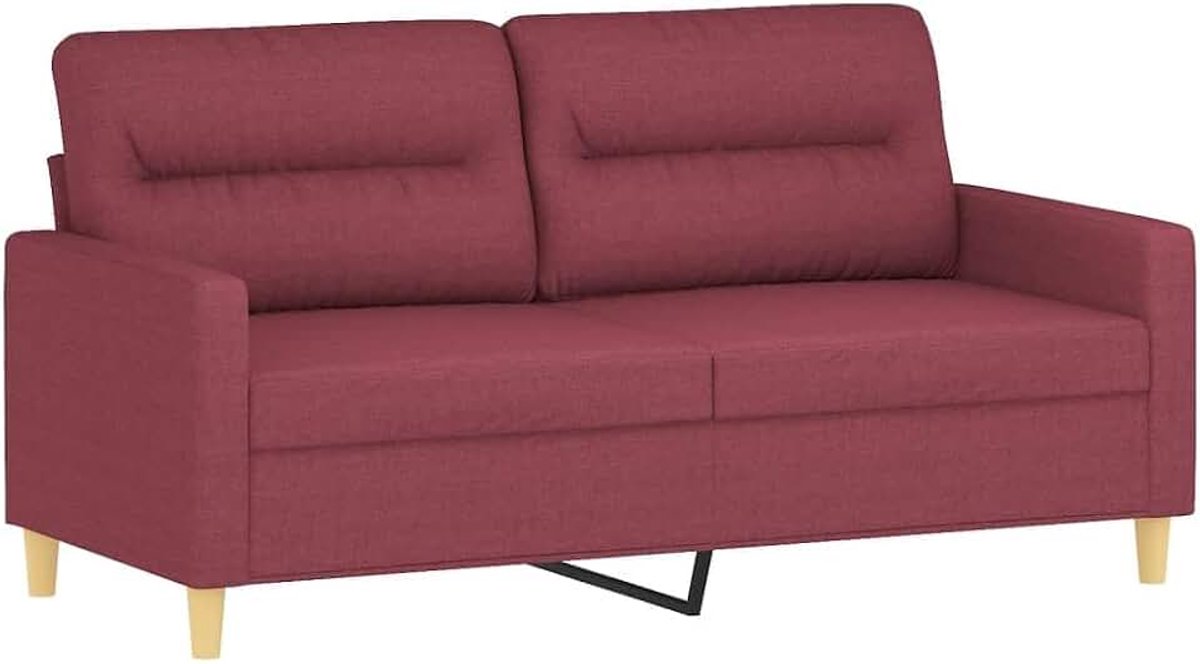 2-zitsbank, wijnrood, 140 cm, stof, woonkamerbank, kantoorbank, slaapkamerbank, loungebank voor woonkamer, slaapkamer, logeerkamer