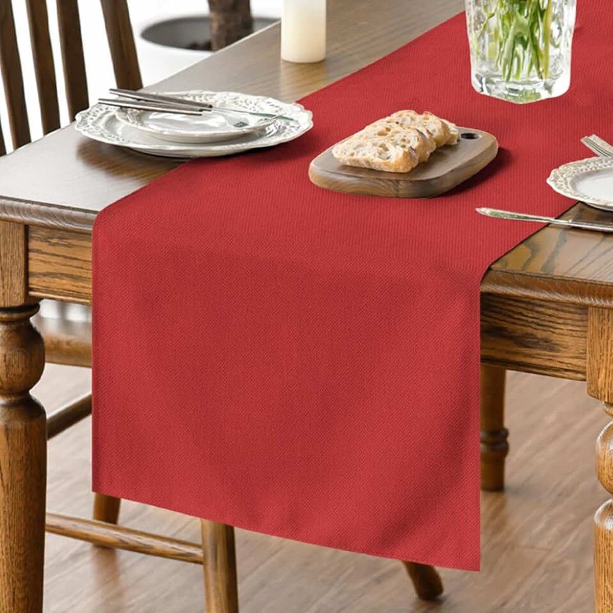 Mode Navy Winter Tafelloper 40x180 cm | Seizoensgebonden lente zomer afwasbaar keuken eettafel tafel decoratie binnen vakantie party decor